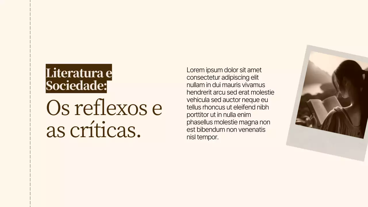 Apresentação de Introdução à Literatura em Castanho e Bege Claro