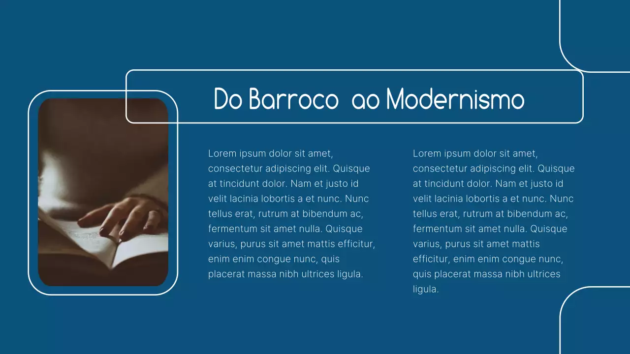 Apresentação da Palestra de Literatura Moderna Azul