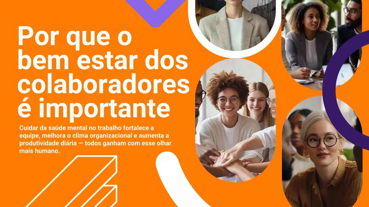 Apresentação do anúncio de RH moderno da Orange