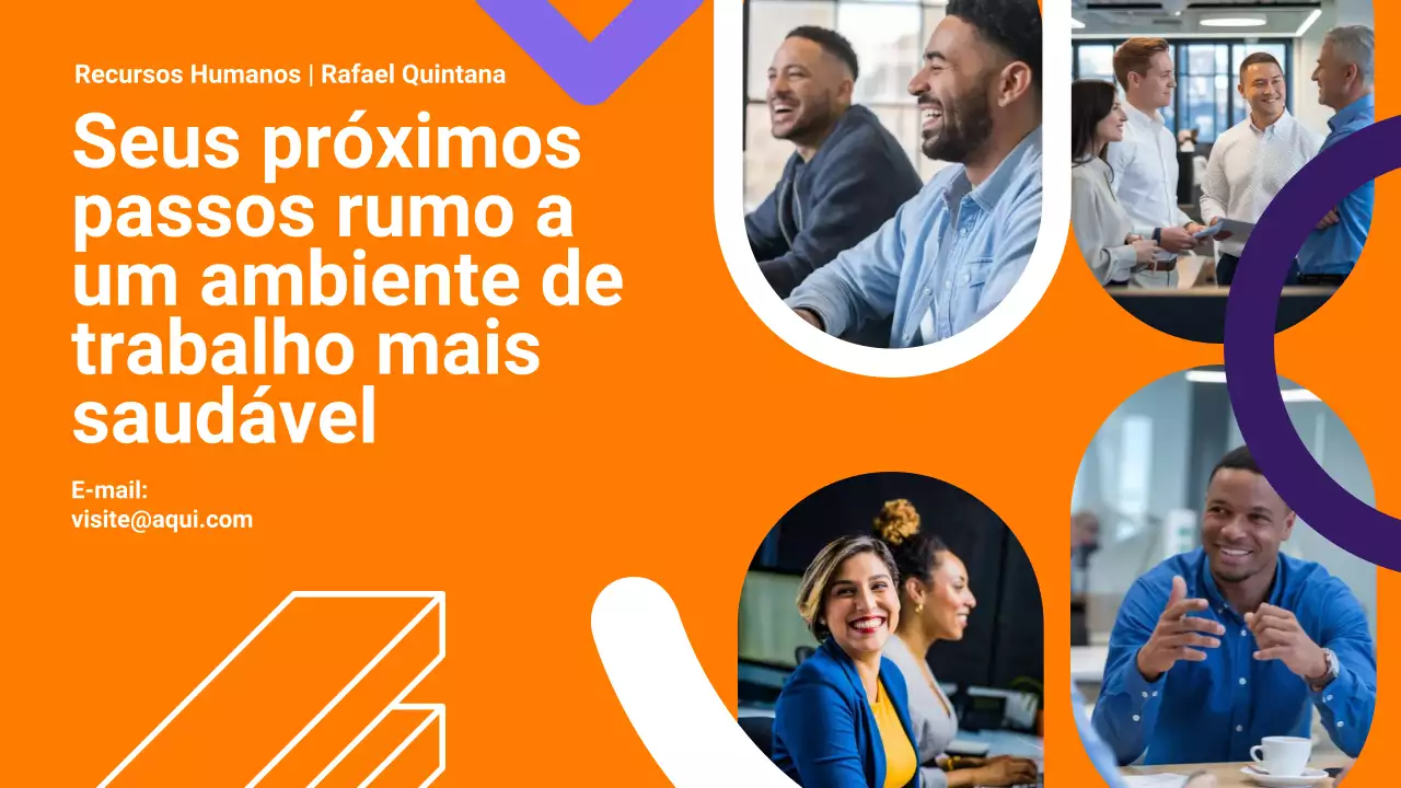 Apresentação do anúncio de RH moderno da Orange