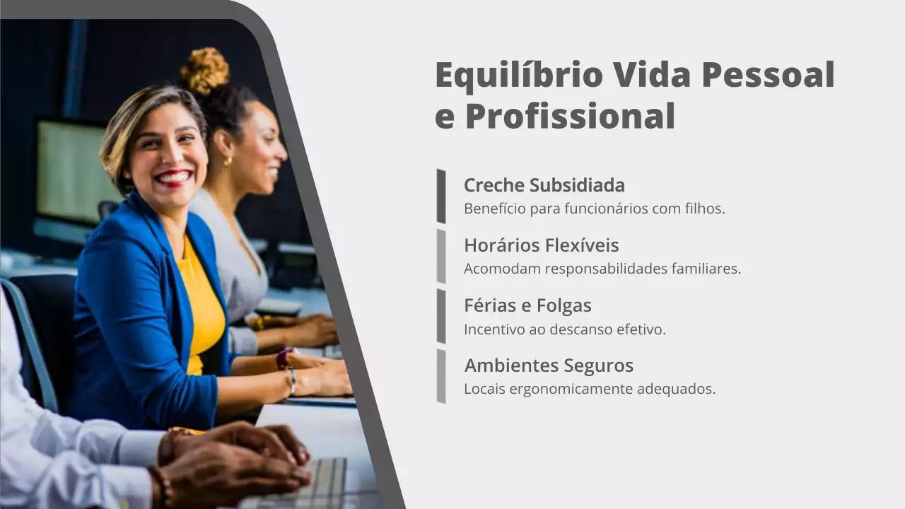 Apresentação sobre gerenciamento de estresse no ambiente de trabalho moderno em cinza