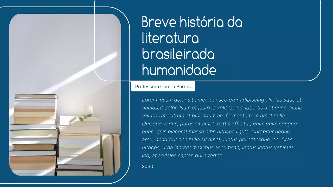 Apresentação da Palestra de Literatura Moderna Azul