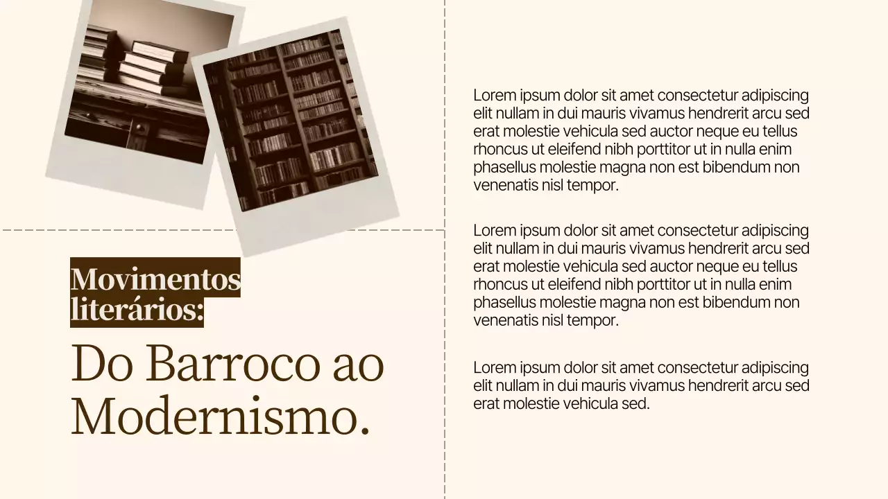 Apresentação de Introdução à Literatura em Castanho e Bege Claro