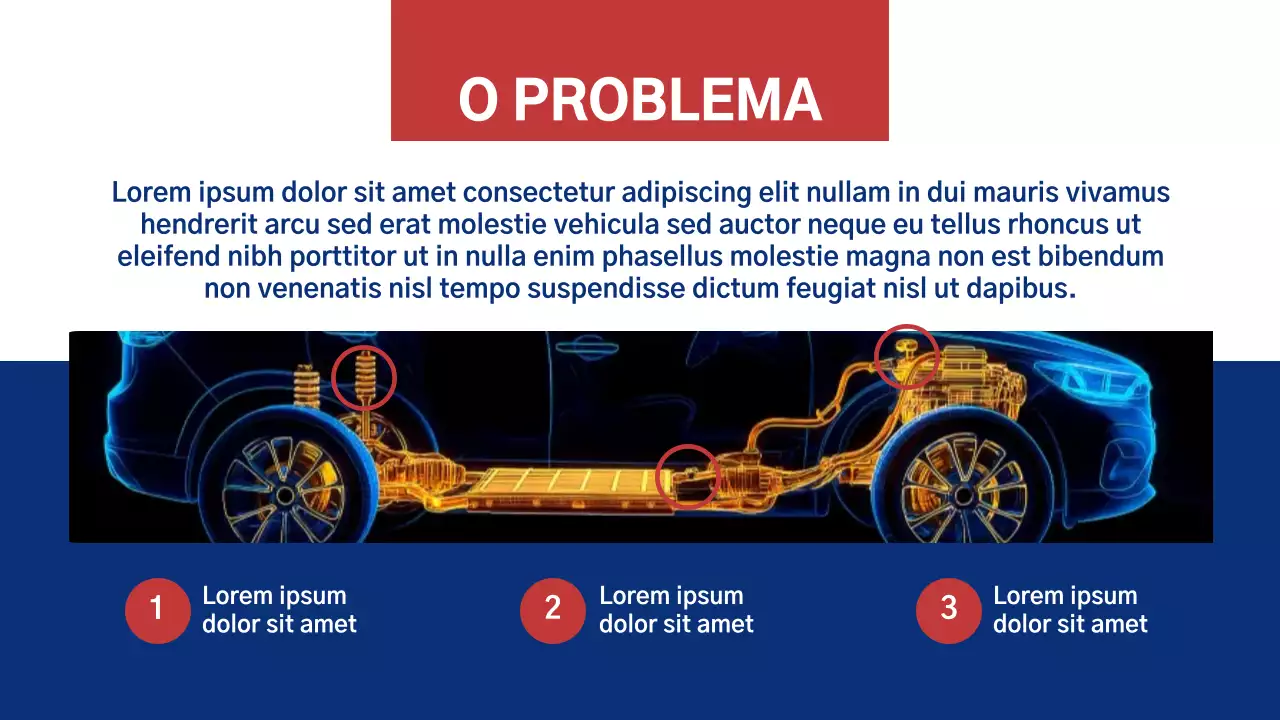 Apresentação de promoção do carro moderno azul