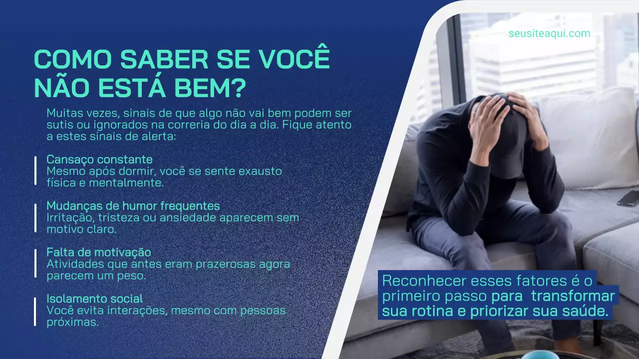 Apresentação do Guia de Bem-Estar Minimalista Azul