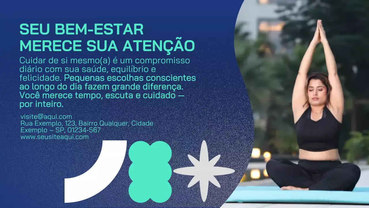 Apresentação do Guia de Bem-Estar Minimalista Azul