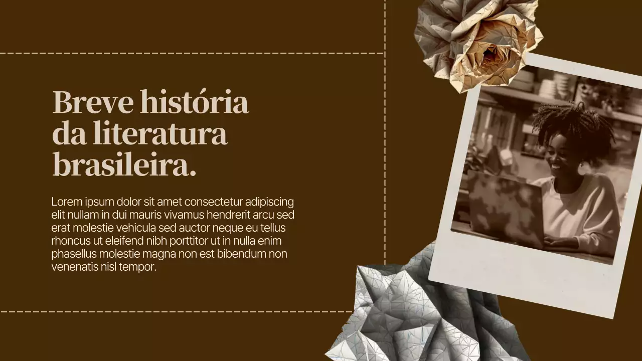 Apresentação de Introdução à Literatura em Castanho e Bege Claro