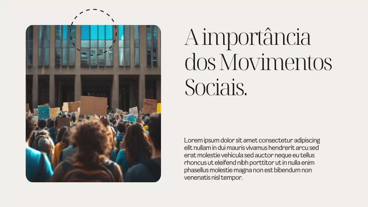 Apresentação da aula introdutória à história moderna em preto e bege suave