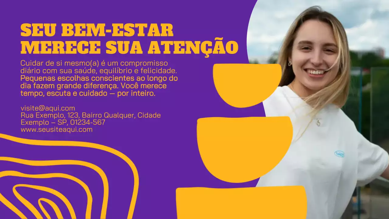 Apresentação do anúncio do Purple Modern Wellness