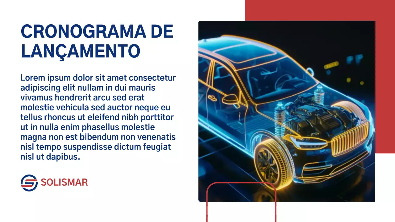 Apresentação de promoção do carro moderno azul