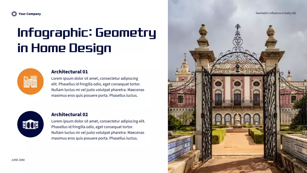 Orange Modern Geometric Influence In Daily Life Presentation