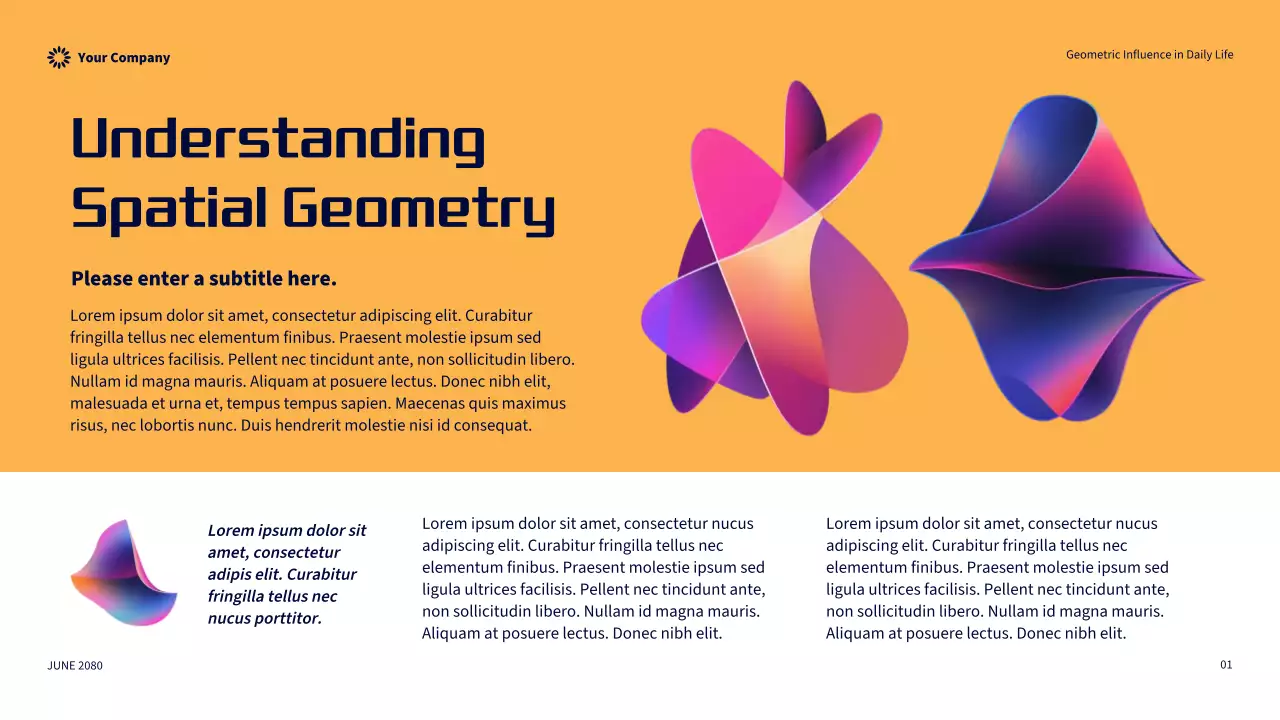 Orange Modern Geometric Influence In Daily Life Presentation