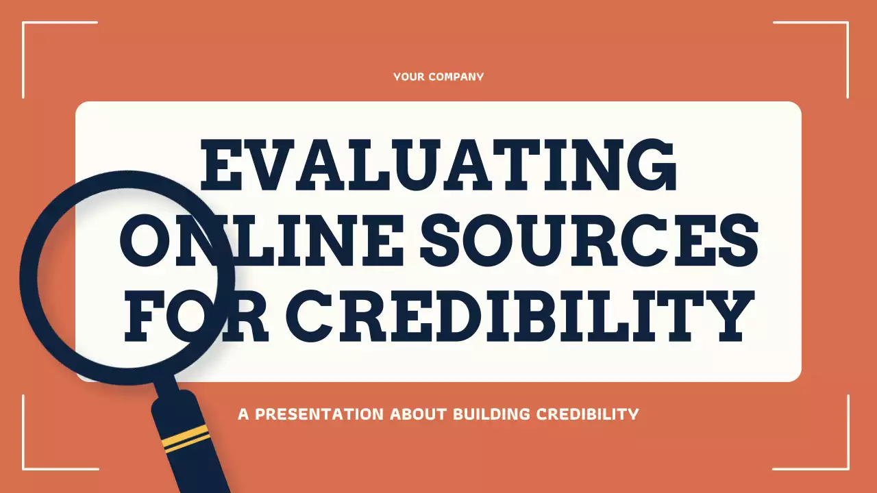 Orange Modern Online Credibility Evaluation Presentation