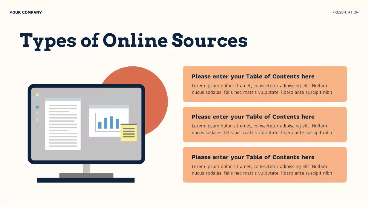 Orange Modern Online Credibility Evaluation Presentation