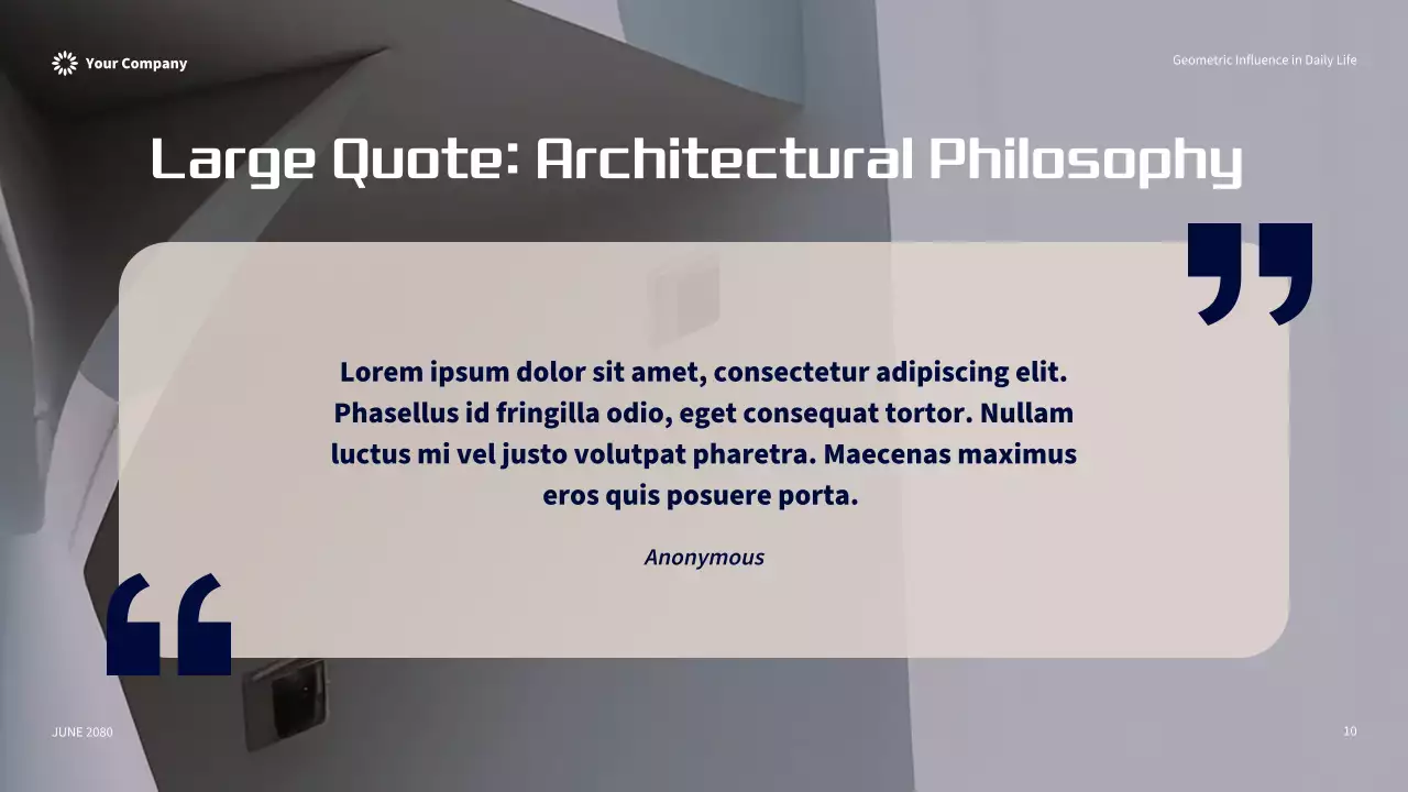 Orange Modern Geometric Influence In Daily Life Presentation