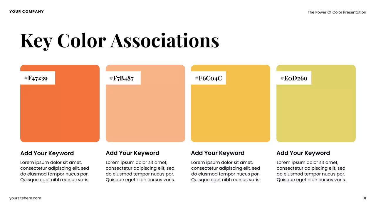 Colourful Modern Color Influence in Design Presentation