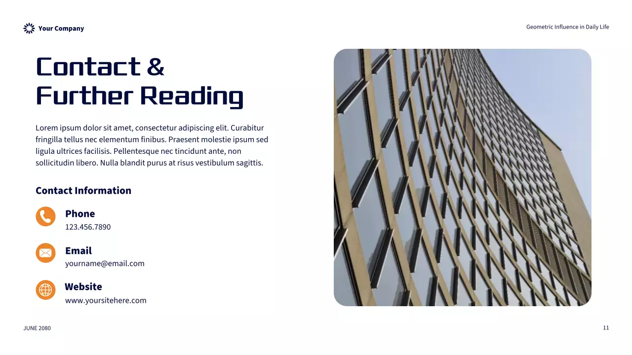 Orange Modern Geometric Influence In Daily Life Presentation