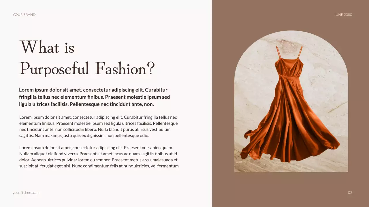 Beige Rustic Sustainable Fashion Promotion Presentation