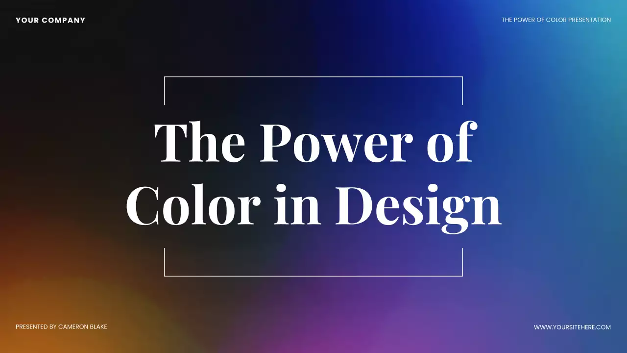 Colourful Modern Color Influence in Design Presentation