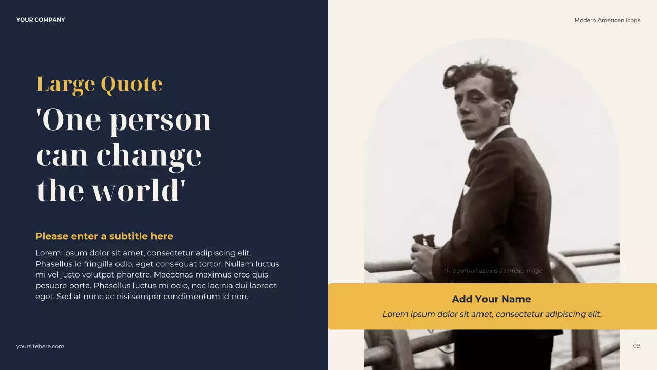 Navy Classic American Icons Biography Presentation