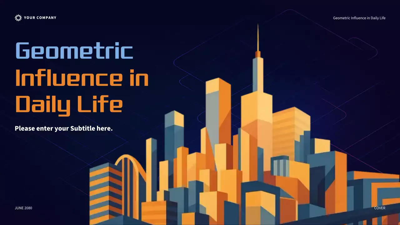 Orange Modern Geometric Influence In Daily Life Presentation