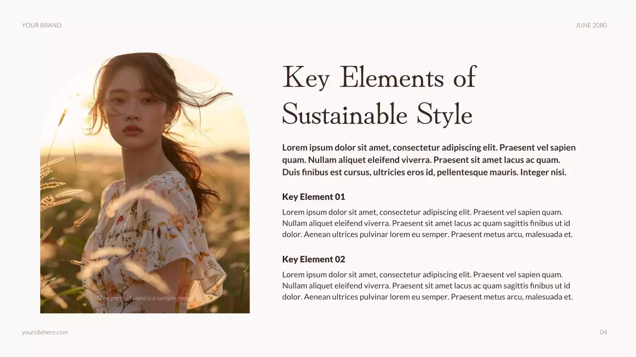 Beige Rustic Sustainable Fashion Promotion Presentation