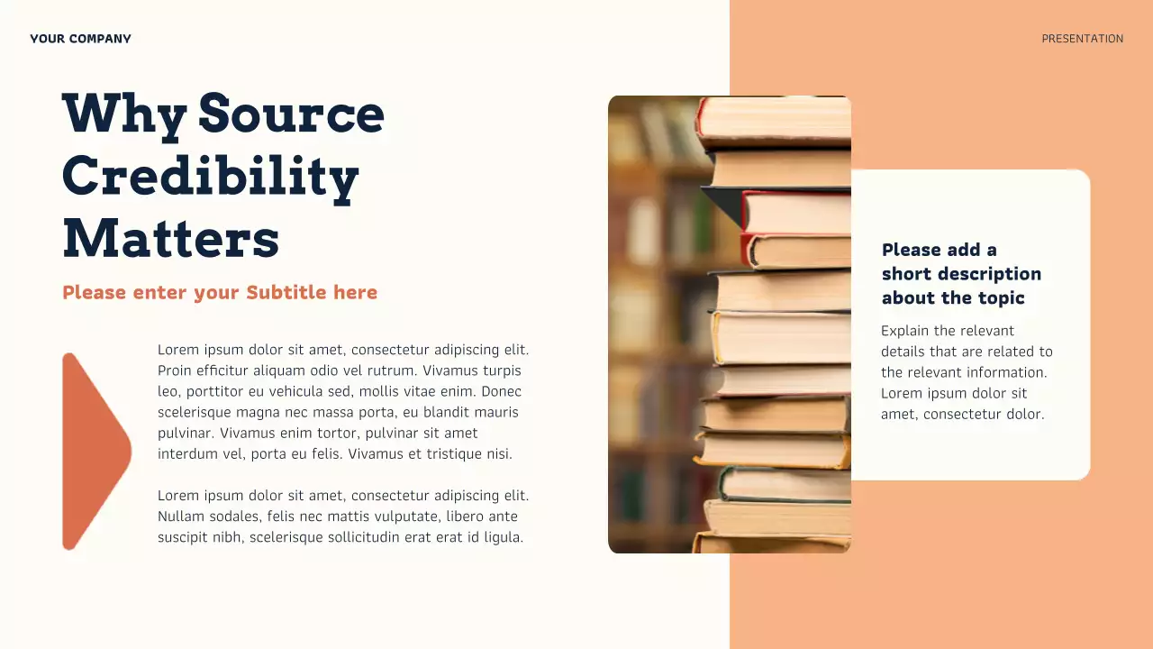 Orange Modern Online Credibility Evaluation Presentation