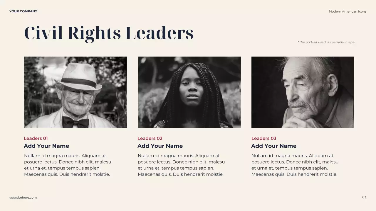 Navy Classic American Icons Biography Presentation