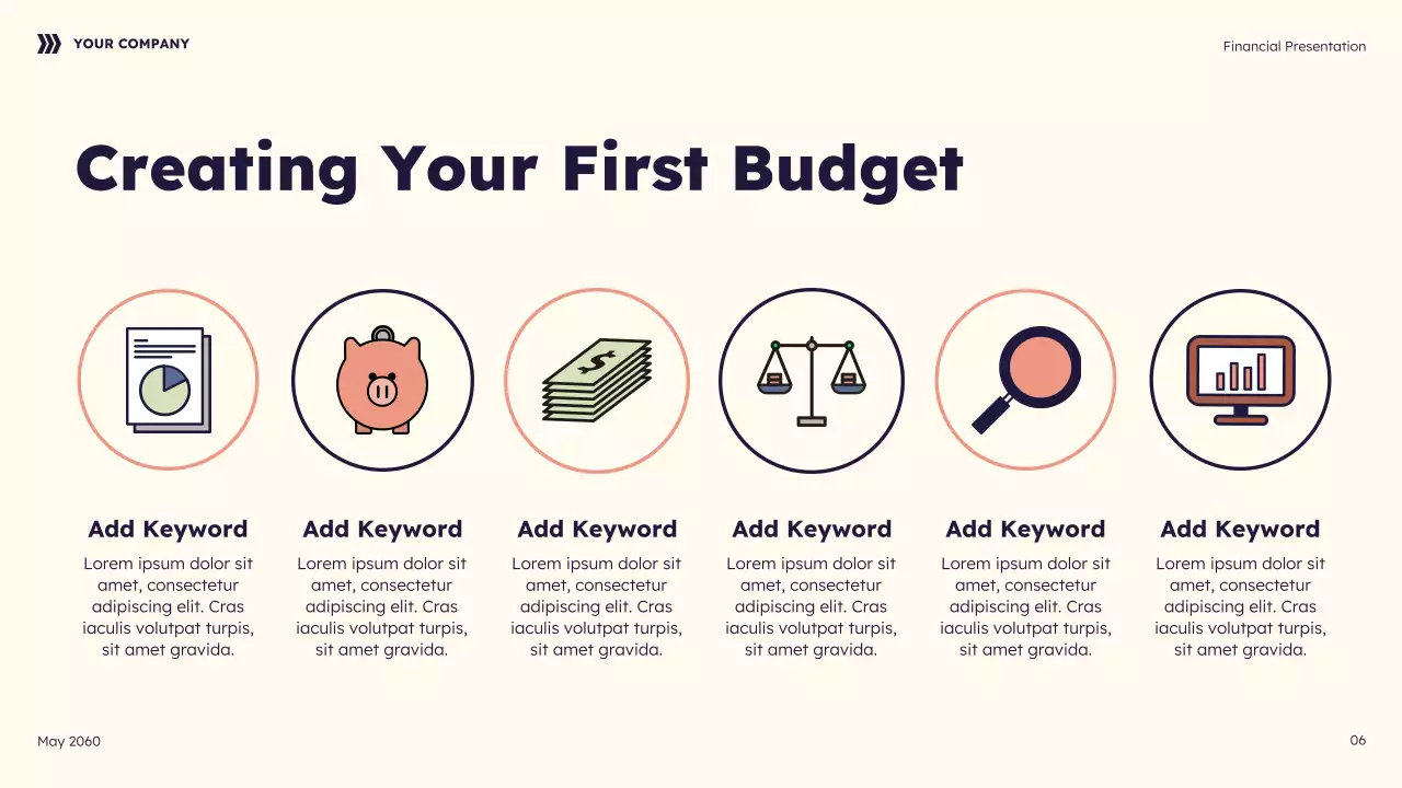 Navy Geometric Future Finances Guide Presentation