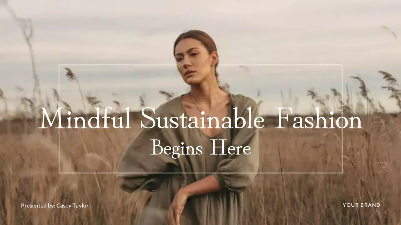 Beige Rustic Sustainable Fashion Promotion Presentation