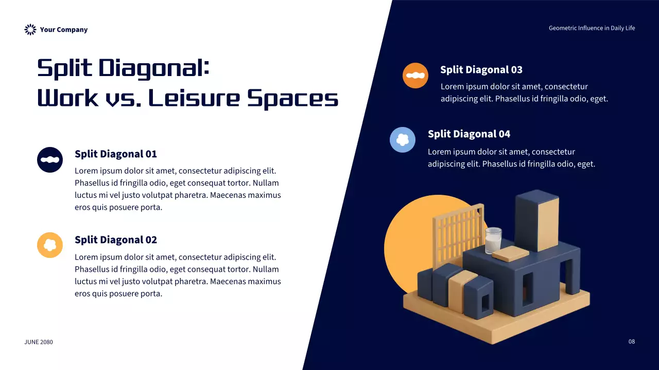 Orange Modern Geometric Influence In Daily Life Presentation