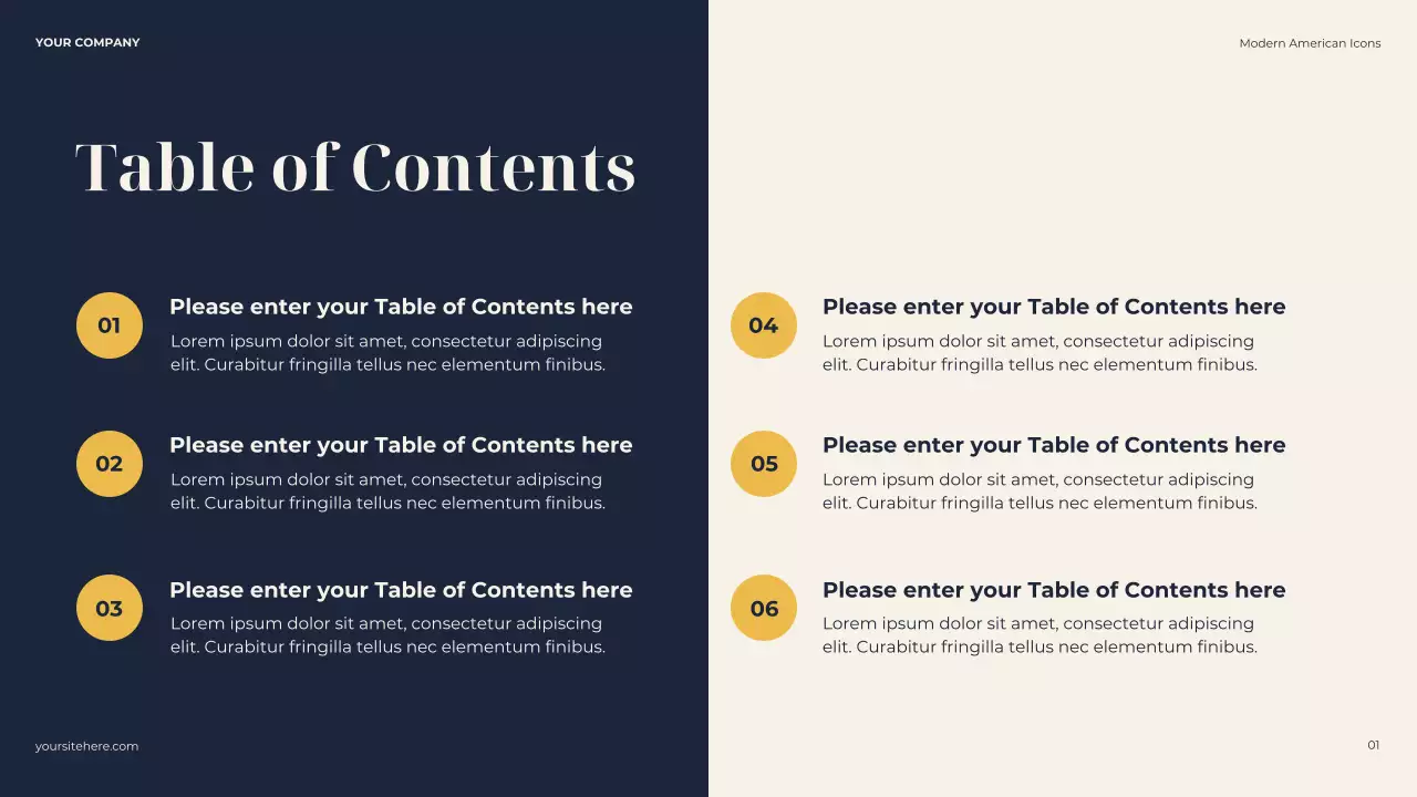 Navy Classic American Icons Biography Presentation