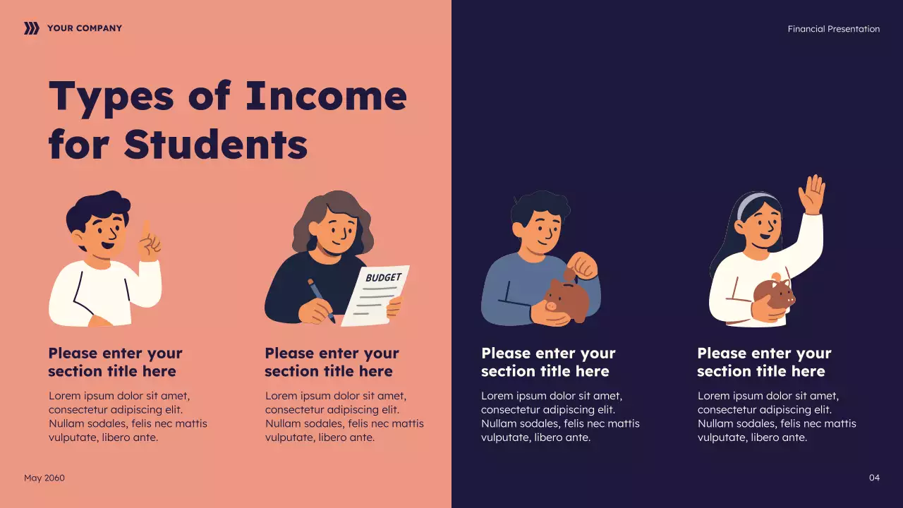 Navy Geometric Future Finances Guide Presentation