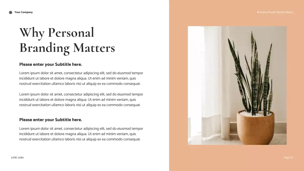 Coral Modern Personal Identity Self-Development Introduction Presentation