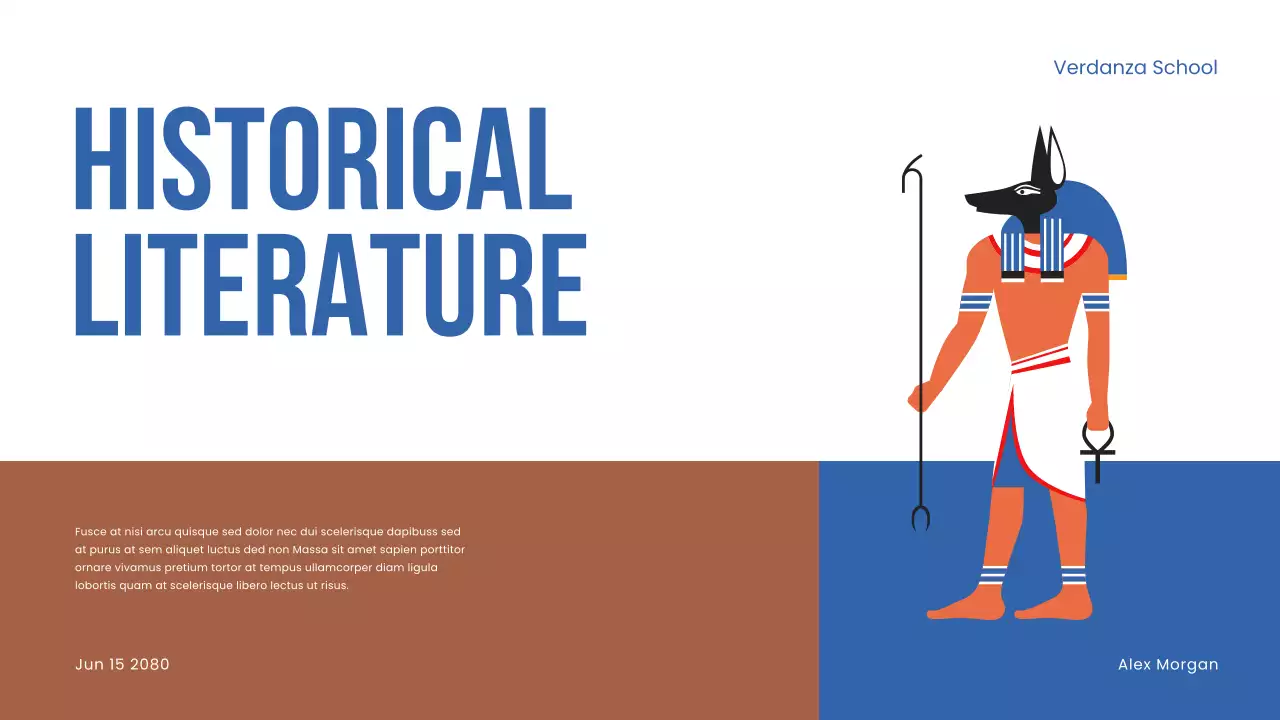 Brown Clean Literature Guide Presentation