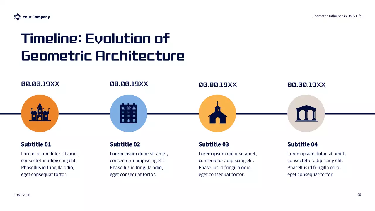Orange Modern Geometric Influence In Daily Life Presentation