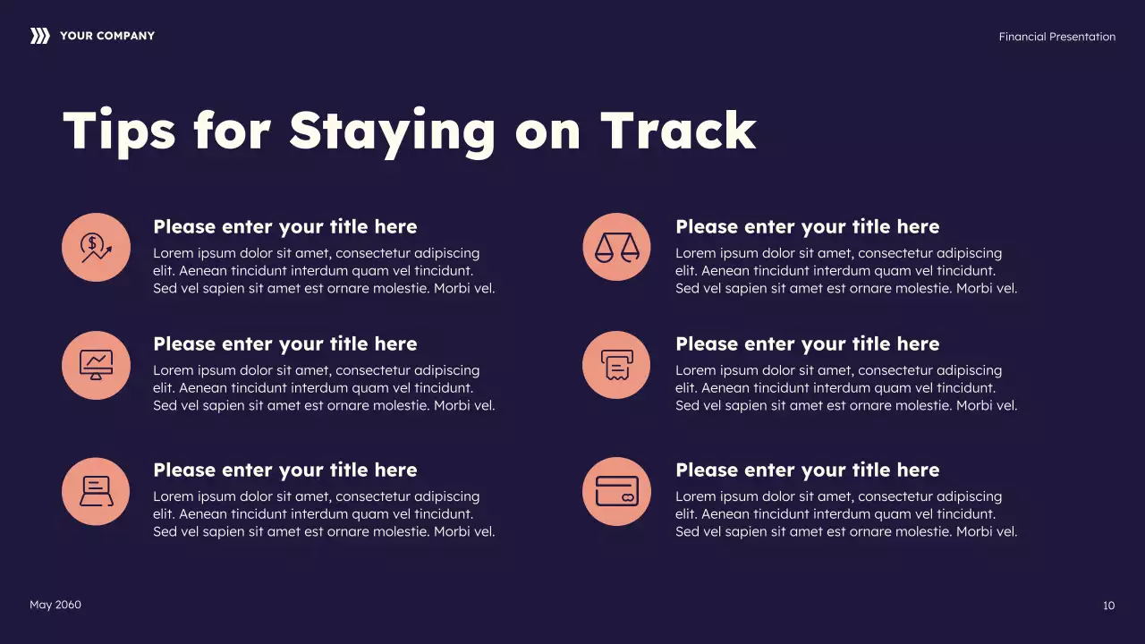 Navy Geometric Future Finances Guide Presentation