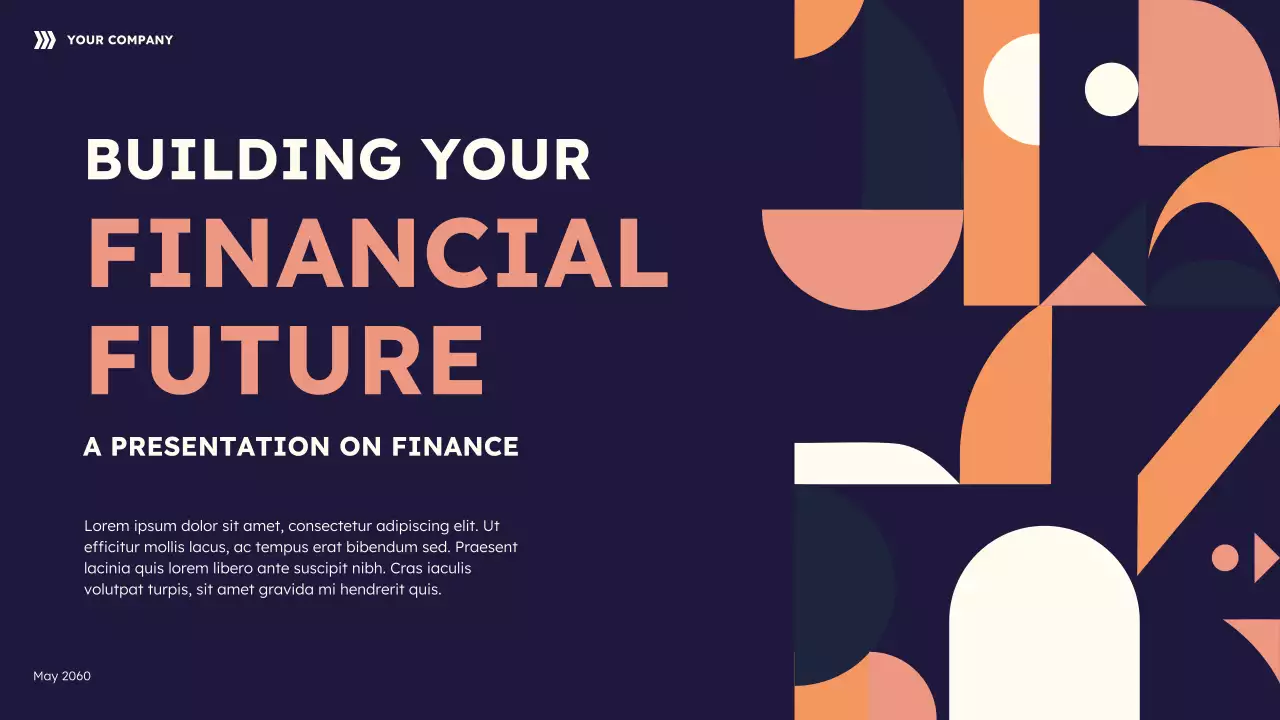 Navy Geometric Future Finances Guide Presentation
