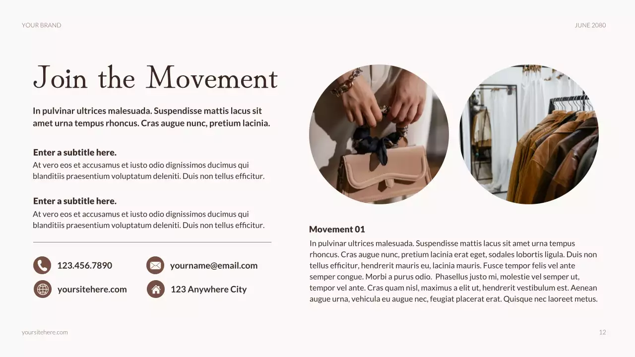 Beige Rustic Sustainable Fashion Promotion Presentation