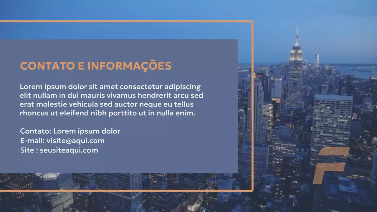 Apresentação de Promoção Imobiliária Blue Modern