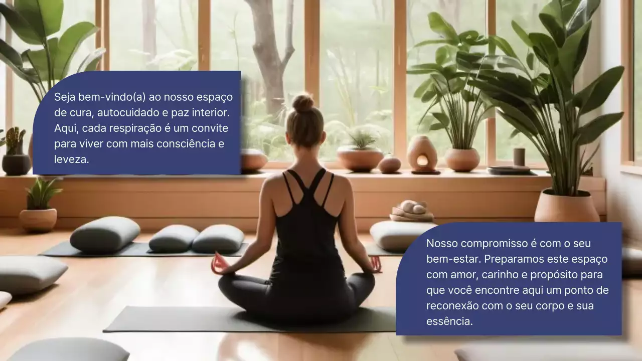 Apresentação de anúncio de bem-estar elegante bege