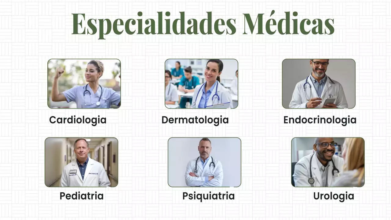 Apresentação de Serviços de Saúde Modernos Brancos