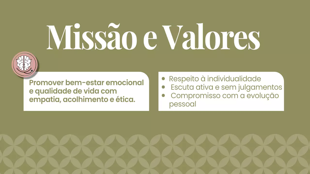 Apresentação de Promoção da Saúde Mental Rosa Elegante