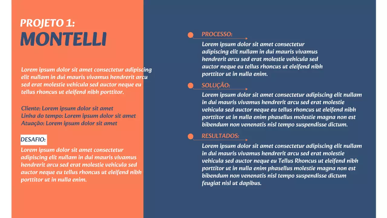 Apresentação do Portfólio Criativo Orange