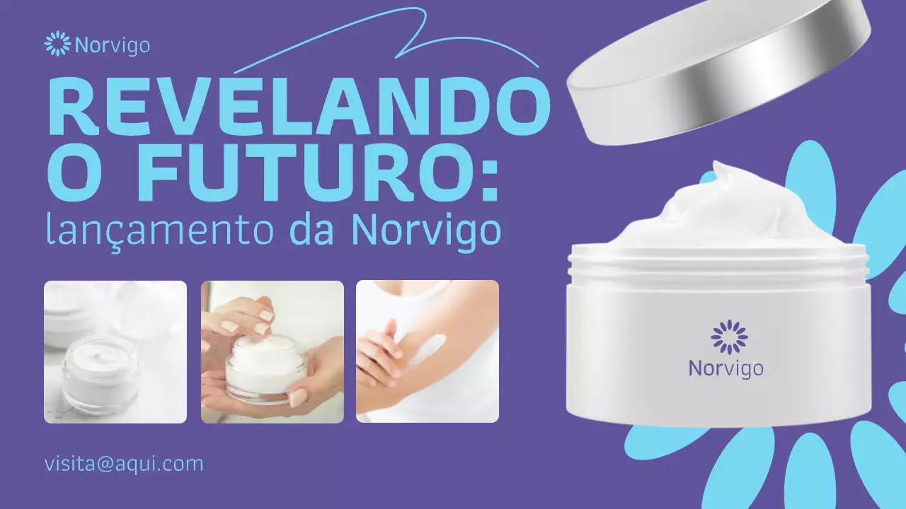 Apresentação promocional da Purple Modern Skincare