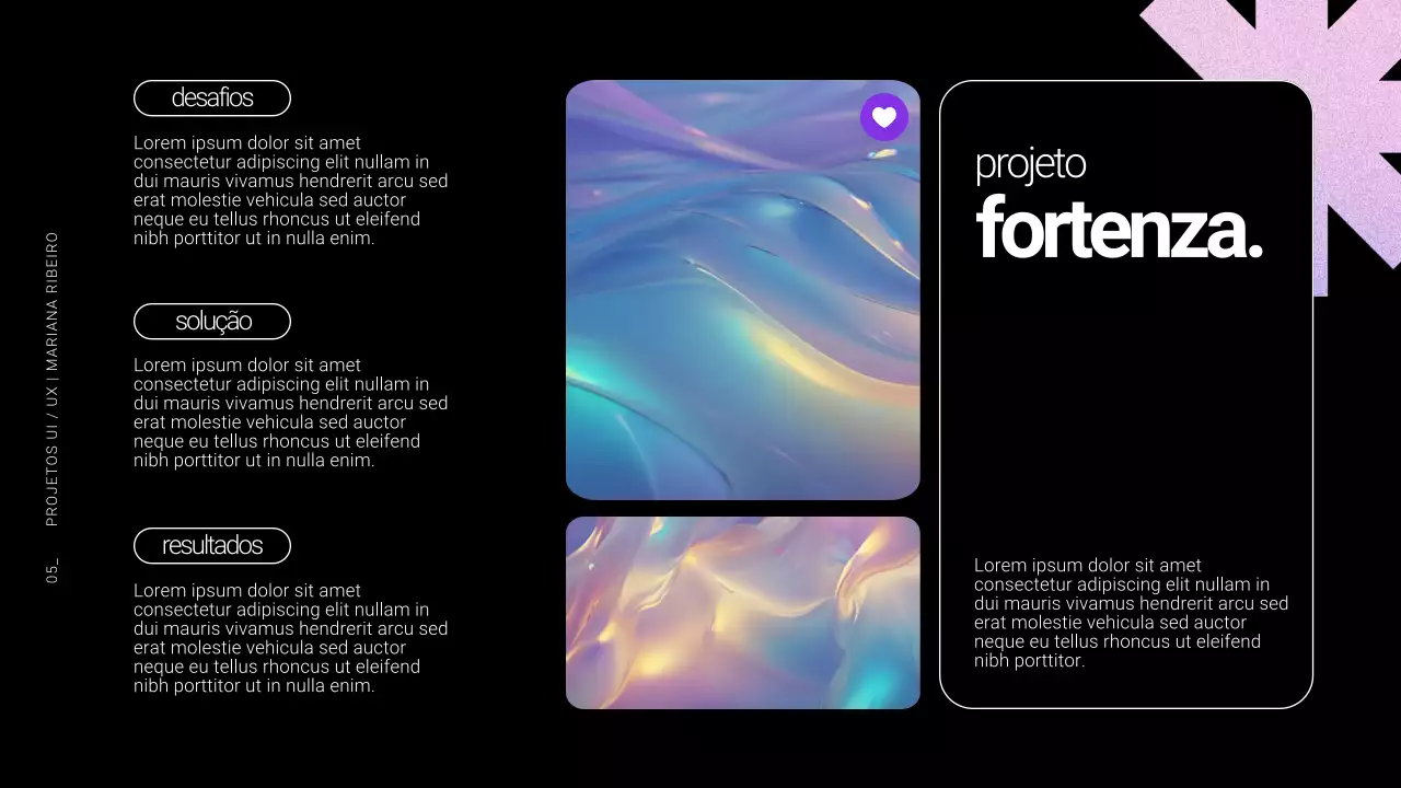 Apresentação do Portfólio do Designer UI UX em Preto e Branco