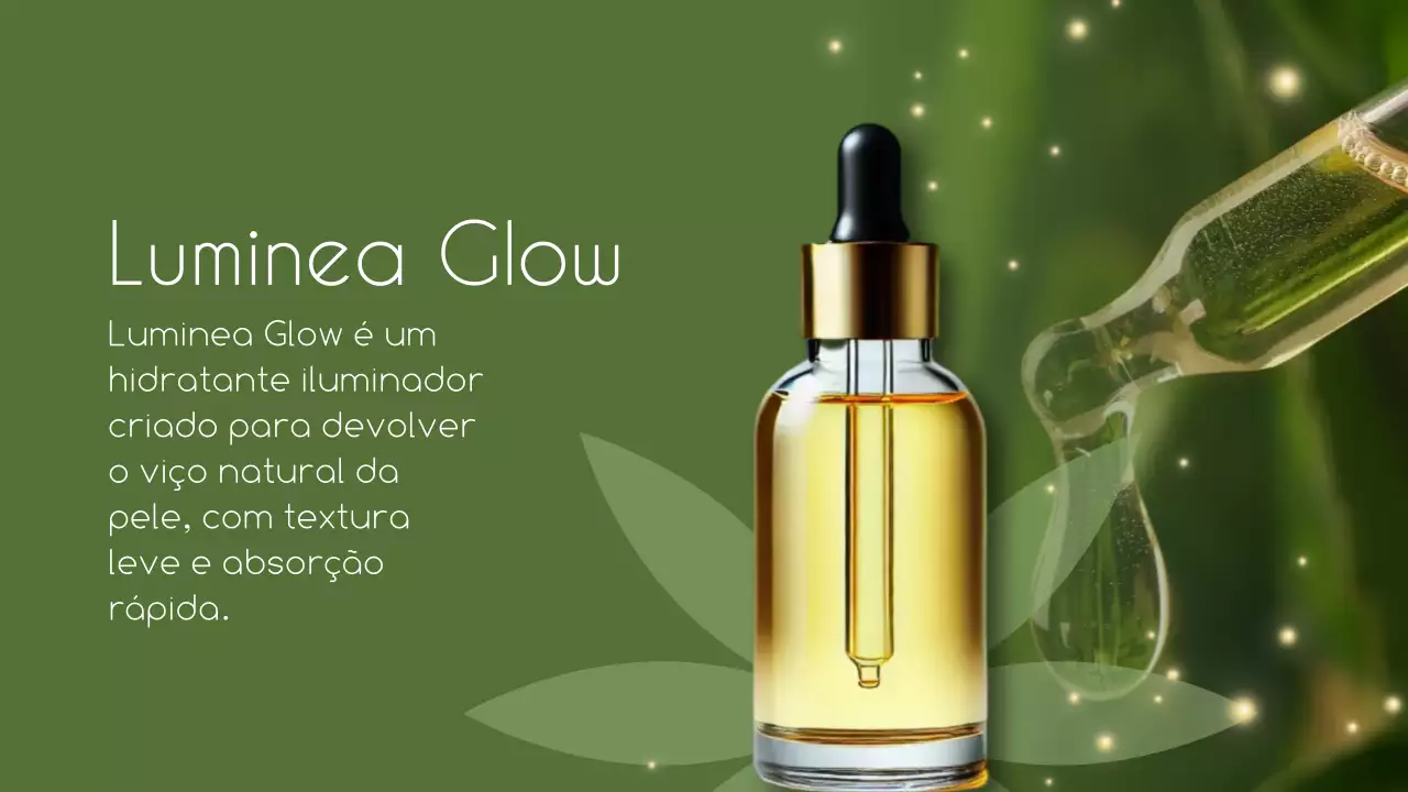 Apresentação de promoção de cuidados com a pele minimalistas e verdes