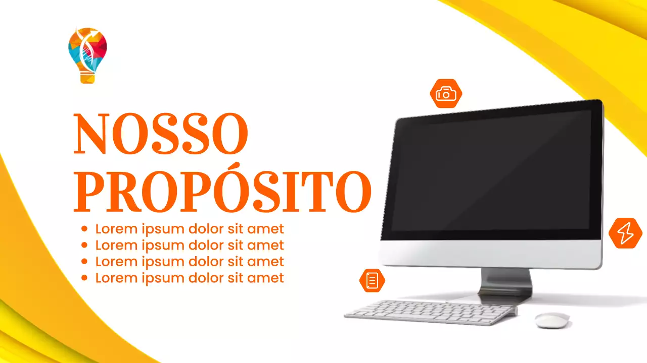 Apresentação de Anúncio de Inovação Moderna e Colorida