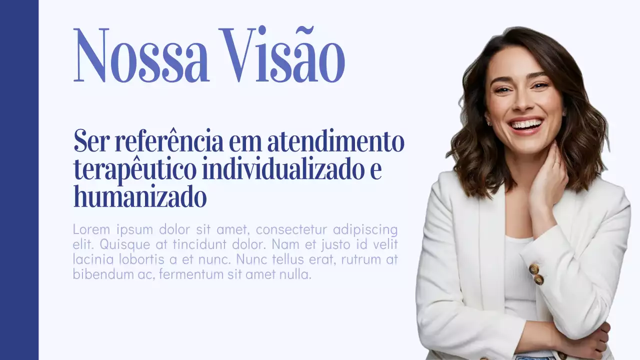 Apresentação de Promoção da Terapia Moderna Azul
