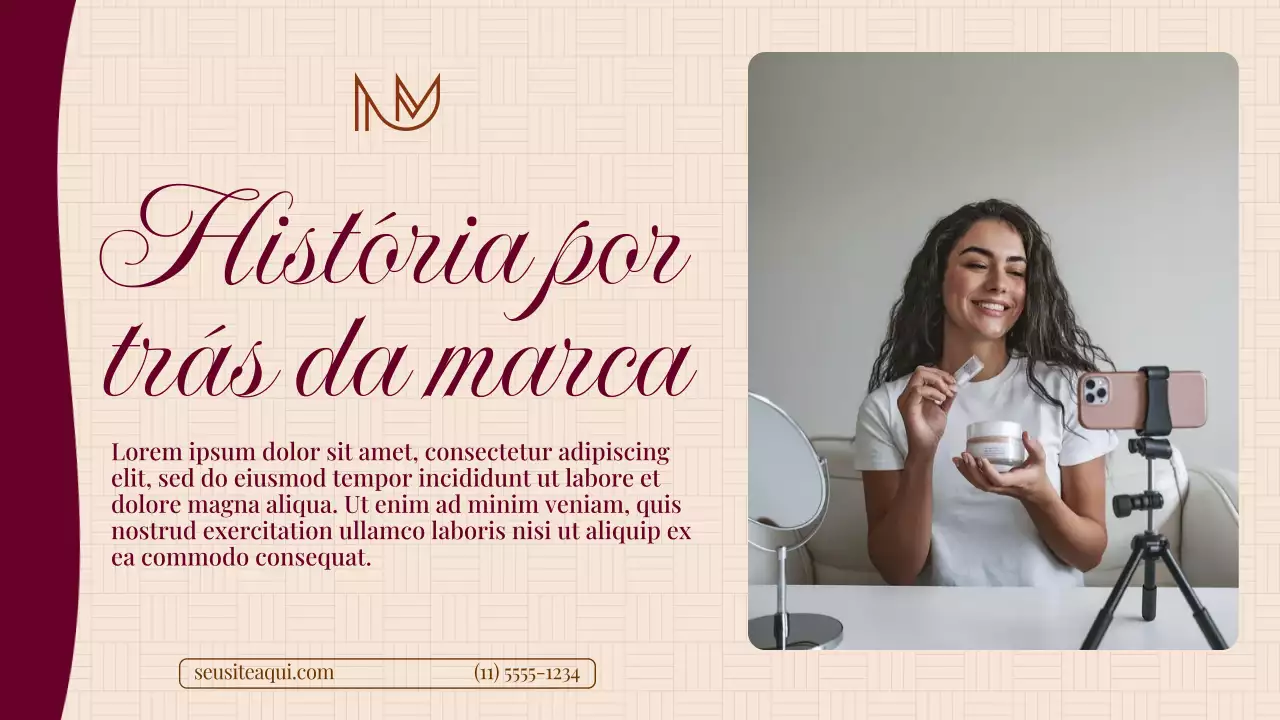 Apresentação de anúncio de saúde elegante bege